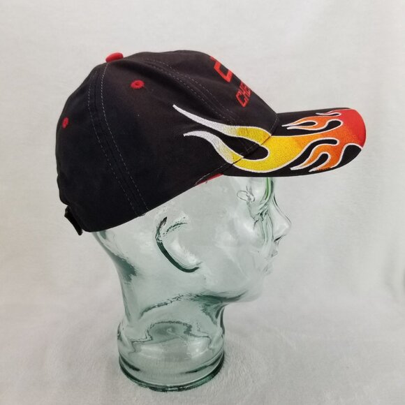 ✅VTG Chevrolet Racing Black OSFA Strapback Hat By Racing Champions Apparel 2004 - Picture 5 of 11